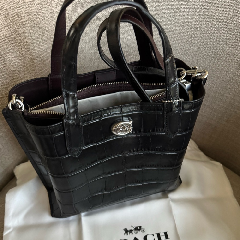 Coach Willow 24 Croc Tote Bag